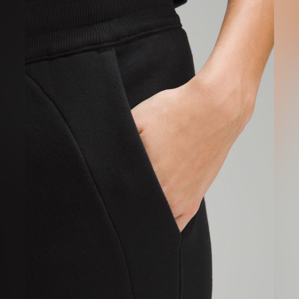 Lululemon Black Scuba High-Rise Joggers Cotton Activewear Gym Yoga Lounge Casual - Picture 3 of 13